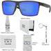 Costa Del Mar Rincon 6S9018 901815 Matte Smoke Crystal/Blue Mirror 580p Rectangle Sunglasses for Men + VISIOVA Accessories kit