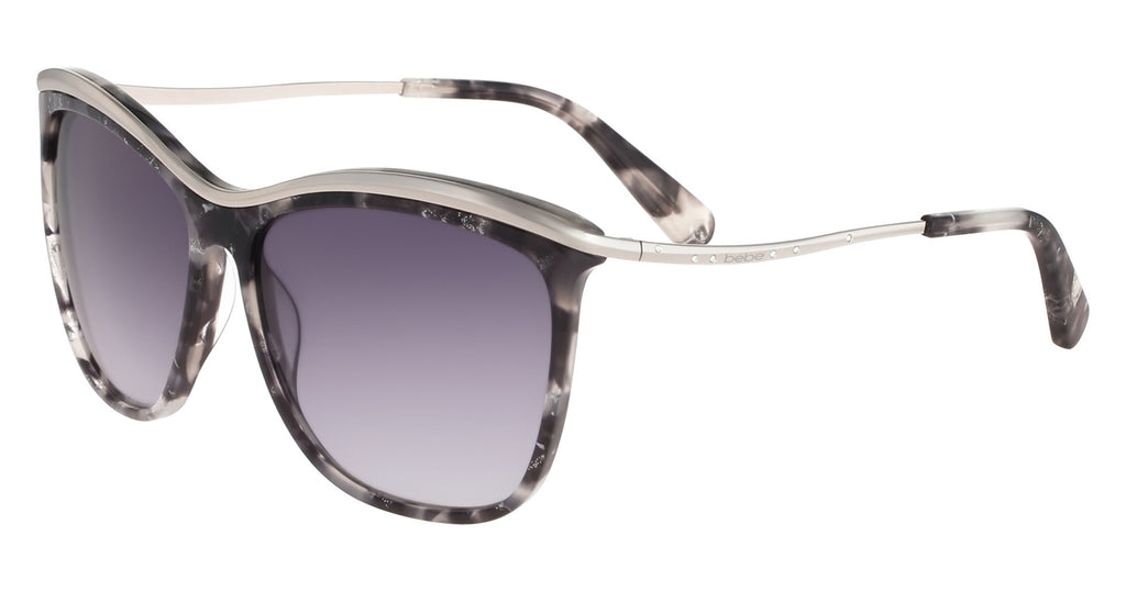 bebe BB7147 Sunglasses 001 Jet Shimmer Tort
